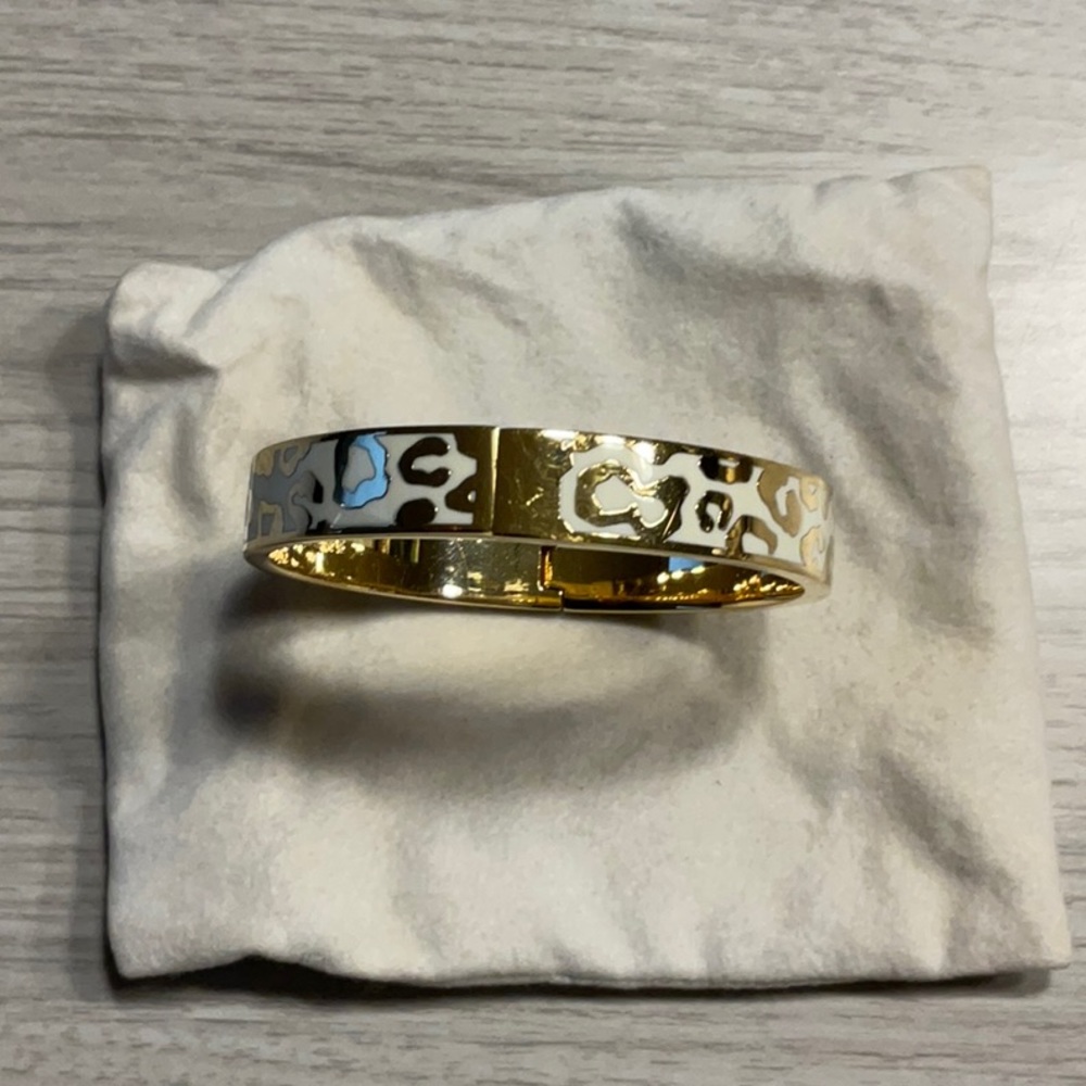 Kate Spade New York Changing Spots Hinge Bracelet Cream Gold- Rare - Picture 9 of 16